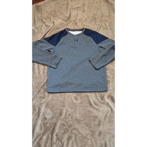 Under Armour CTG Baseball Training Pullover Sweatshirt Men M Gray Navy Blue